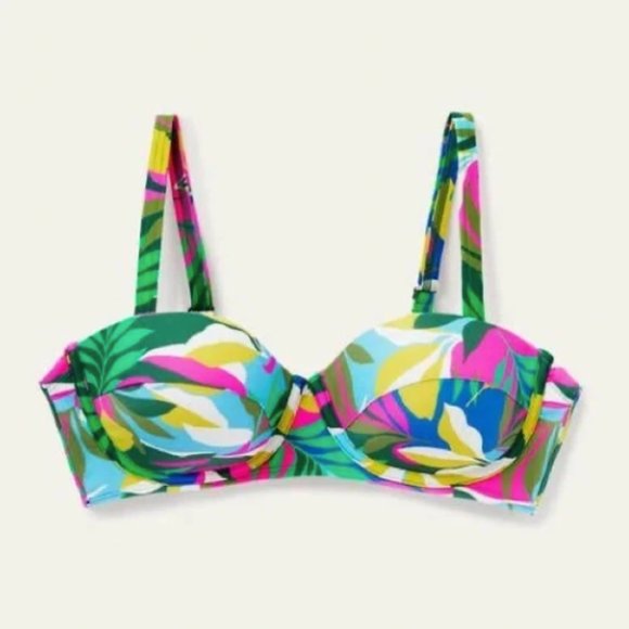 NWT Boden Kythira Bikini Top | Size 34B, Palm Leaf, Tropical Flora - Picture 8 of 8